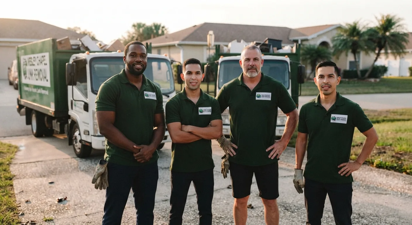 Tampa junk removal crew with truck